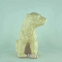 Art Deco Style Statue Figurine Bear Wildlife Art Nouveau Style Porcelain Crackle