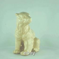 Art Deco Style Statue Figurine Bear Wildlife Art Nouveau Style Porcelain Crackle