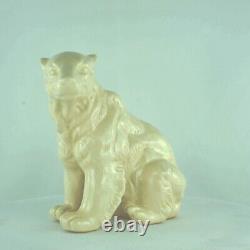 Art Deco Style Statue Figurine Bear Wildlife Art Nouveau Style Porcelain Crackle