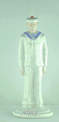 Art Deco Style Statue Figurine Marine Art Nouveau Style Porcelain Enamels