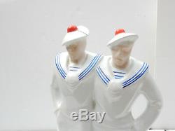 Art Deco Two Sailors Porcelain Navy Marine Gentleman