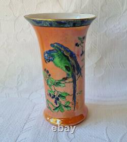 Art Deco Vintage & Collectable Carlton Ware Parrot Pattern Lustre Vase c1929