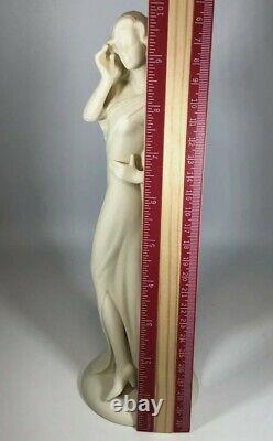 Art Deco Vintage Statue Bisque Porcelain Figurine Veronica Lake 10 1/4 Tall
