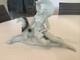 Art Deco Wagner & Apel Germany Porcelain Nude Woman With Borzoi Wow Rare