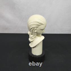 Art Deco White Porcelain Column Bust