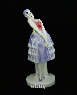 Art Deco c. 1920 German Actress Porcelain Figure Statuette. Marked