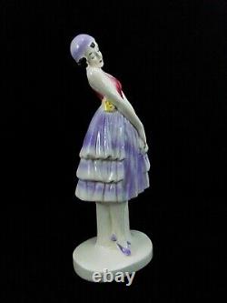 Art Deco c. 1920 German Actress Porcelain Figure Statuette. Marked