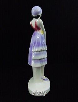 Art Deco c. 1920 German Actress Porcelain Figure Statuette. Marked