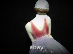 Art Deco c. 1920 German Actress Porcelain Figure Statuette. Marked