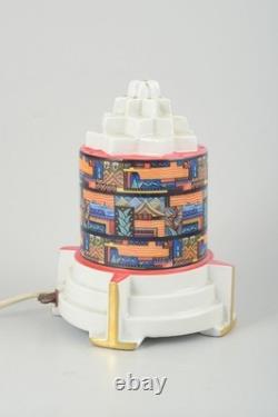 Art Deco porcelain scent lamp with geometric form. Ca. 1930s, Germany