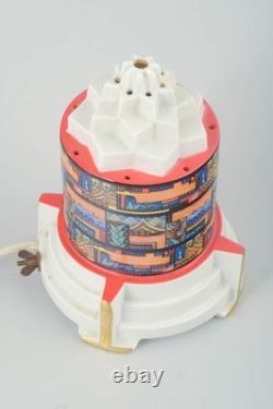 Art Deco porcelain scent lamp with geometric form. Ca. 1930s, Germany