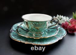 Art Deco silver overlay Cup, saucer and plate Rosenthal Bavaria Germany