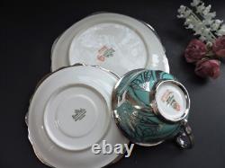 Art Deco silver overlay Cup, saucer and plate Rosenthal Bavaria Germany