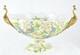 Art Nouveau Style Bowl Centerpiece Bird Peacock Art Deco Style Porcelain Bronze