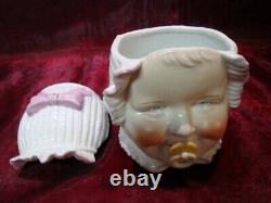 Art Nouveau Style Box Jewelry Figurine Baby Art Deco Style Porcelain Enamels