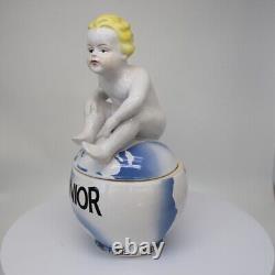 Art Nouveau Style Box Jewelry Figurine Figurine baby Art Deco Style Porcelain