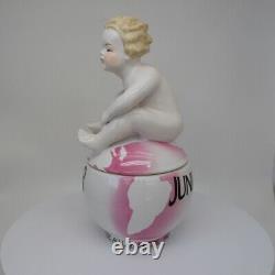 Art Nouveau Style Box Jewelry Figurine Figurine baby Art Deco Style Porcelain