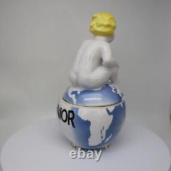 Art Nouveau Style Box Jewelry Figurine Figurine baby Art Deco Style Porcelain