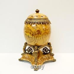 Art Nouveau Style Centerpiece Urn Flower Art Deco Style Porcelain Bronze