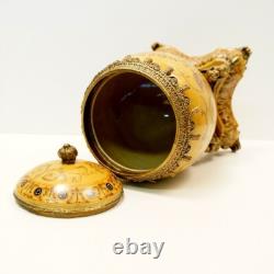 Art Nouveau Style Centerpiece Urn Flower Art Deco Style Porcelain Bronze