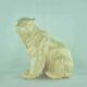 Art Nouveau Style Statue Figurine Bear Wildlife Art Deco Style Porcelain Crackle