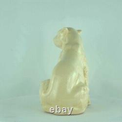 Art Nouveau Style Statue Figurine Bear Wildlife Art Deco Style Porcelain Crackle