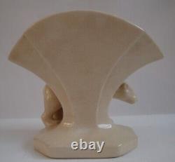 Art Nouveau Style Vase Figurine Bear Wildlife Art Deco Style Porcelain Cracklewa