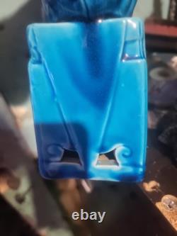 Art deco Blue Dog Fine Turquoise Porcelain 10