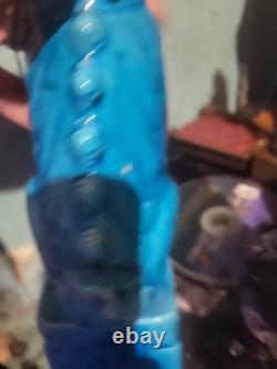 Art deco Blue Dog Fine Turquoise Porcelain 10