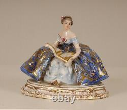 Art deco Italian Naples Capodimonte porcelain Figure figurine Guido Cacciapuoti