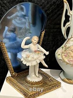 Art deco JAPAN DRESDEN STYLE PORCELAIN Ballerina Bookends German Dresden Lot