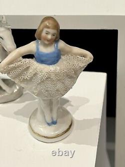 Art deco JAPAN DRESDEN STYLE PORCELAIN Ballerina Bookends German Dresden Lot