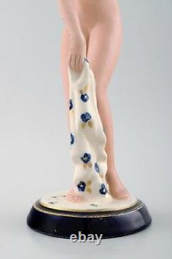 Art deco Royal Dux naked woman, porcelain