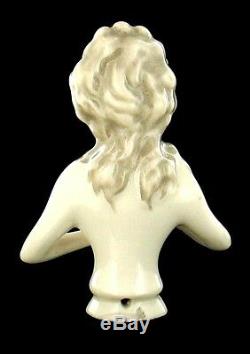 Austrian Art Deco Vintage Half Doll Pin Cushion Lady Flapper Porcelain Figurine