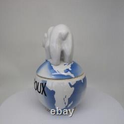 Bear Animal Jewelry Box Leroux Art Deco Style Art Nouveau Porcelain