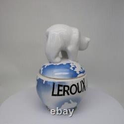 Bear Animal Jewelry Box Leroux Art Deco Style Art Nouveau Porcelain