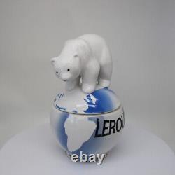 Bear Animal Jewelry Box Leroux Art Deco Style Art Nouveau Porcelain