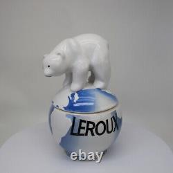 Bear Animal Jewelry Box Leroux Art Deco Style Art Nouveau Porcelain