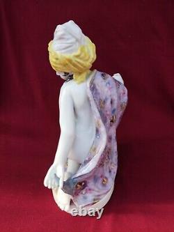 Beautiful ART DECO Karl Ens Volkstedt German Porcelain Figure NUDE ODALISQUE