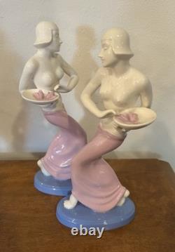 Beautiful Art Deco Vintage Moriyama Set of 2 Figurines