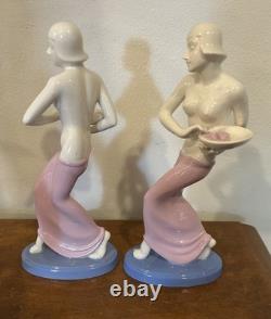 Beautiful Art Deco Vintage Moriyama Set of 2 Figurines