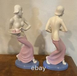 Beautiful Art Deco Vintage Moriyama Set of 2 Figurines