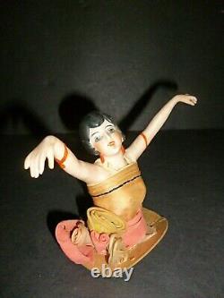 Beautiful German 1920's Porcelain Art Deco Flapper Half Doll Arms Away