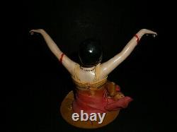 Beautiful German 1920's Porcelain Art Deco Flapper Half Doll Arms Away