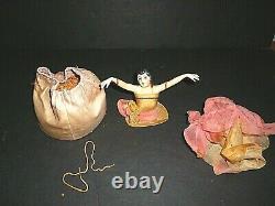 Beautiful German 1920's Porcelain Art Deco Flapper Half Doll Arms Away