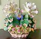 Beautiful Vintage Capodimonte Porcelain Made In Italy Flower Basket Crown N