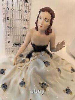 Beautiful Vintage Royal Dux Porcelain Woman Figurine Art Deco Seated Lady