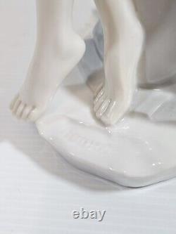 Beautiful woman Porcelain Figure bird Art Nouveau vintage Art Deco Risque nude