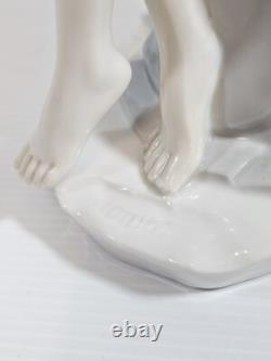 Beautiful woman Porcelain Figure bird Art Nouveau vintage Art Deco Risque nude