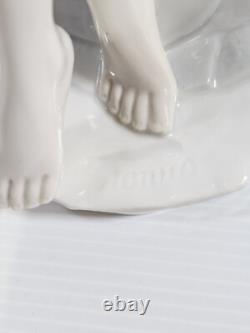 Beautiful woman Porcelain Figure bird Art Nouveau vintage Art Deco Risque nude